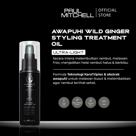 Awapuhi Wild Ginger Styling Treatment Oil, Dry-Touch, Leave-In Formulas - Picture 4 of 8